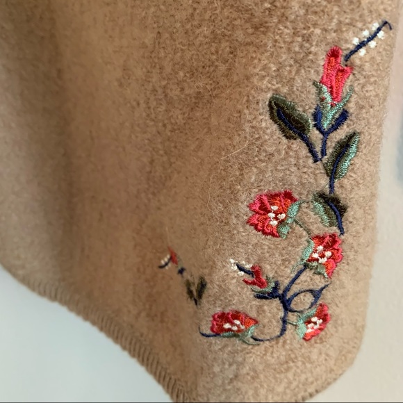 Vintage Wool Coat Twee Boucle Wool Embroidered Long Line Coat - Picture 9 of 15